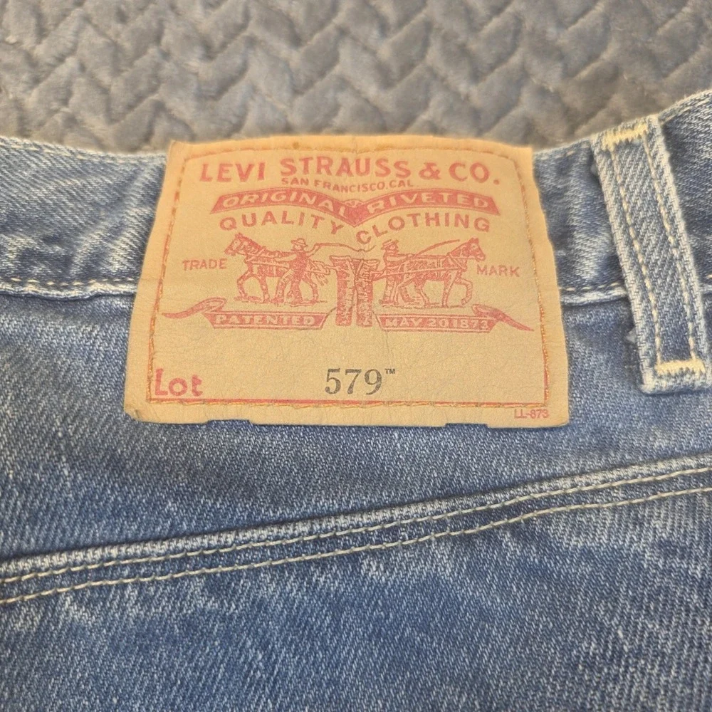 Vintage Y2K Levi's 579 Baggy Fit Jeans Mens 36x30 Blue Skater Wide Leg 2001
